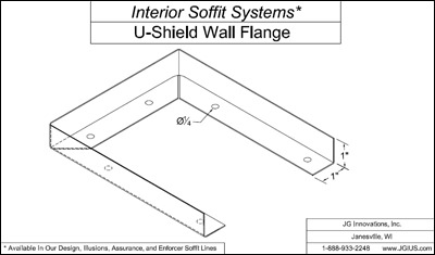 Interior Soffit Systems U-Shield Wall Flange